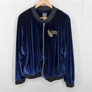 Cirque Du Soleil Size XL Corteo Blue Velvet Zip Up Jacket